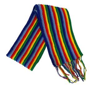 Vintage Handmade Rainbow Scarf